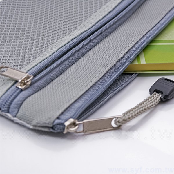 雙層拉鍊袋-牛津布材質加尼龍網格W24xH12cm-單面單色印刷(三色)_7